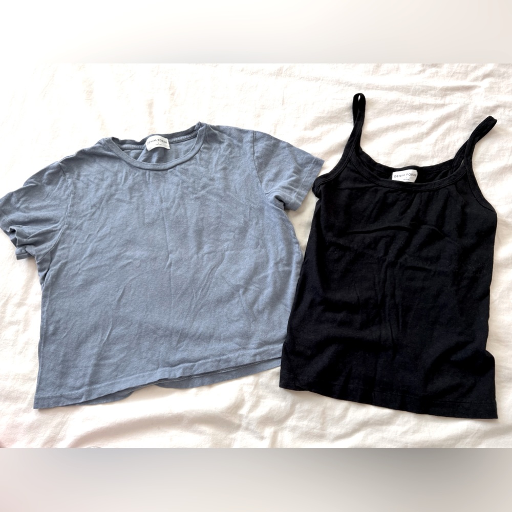 COPY - Aritzia - Denim forum tee and tank top bundle